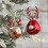 Easygou2Pcs Χριστουγεννιάτικες Μπάλες Στολίδια Μπάλας Κρεμαστό Μπαλάκι με Σχέδιο 4
