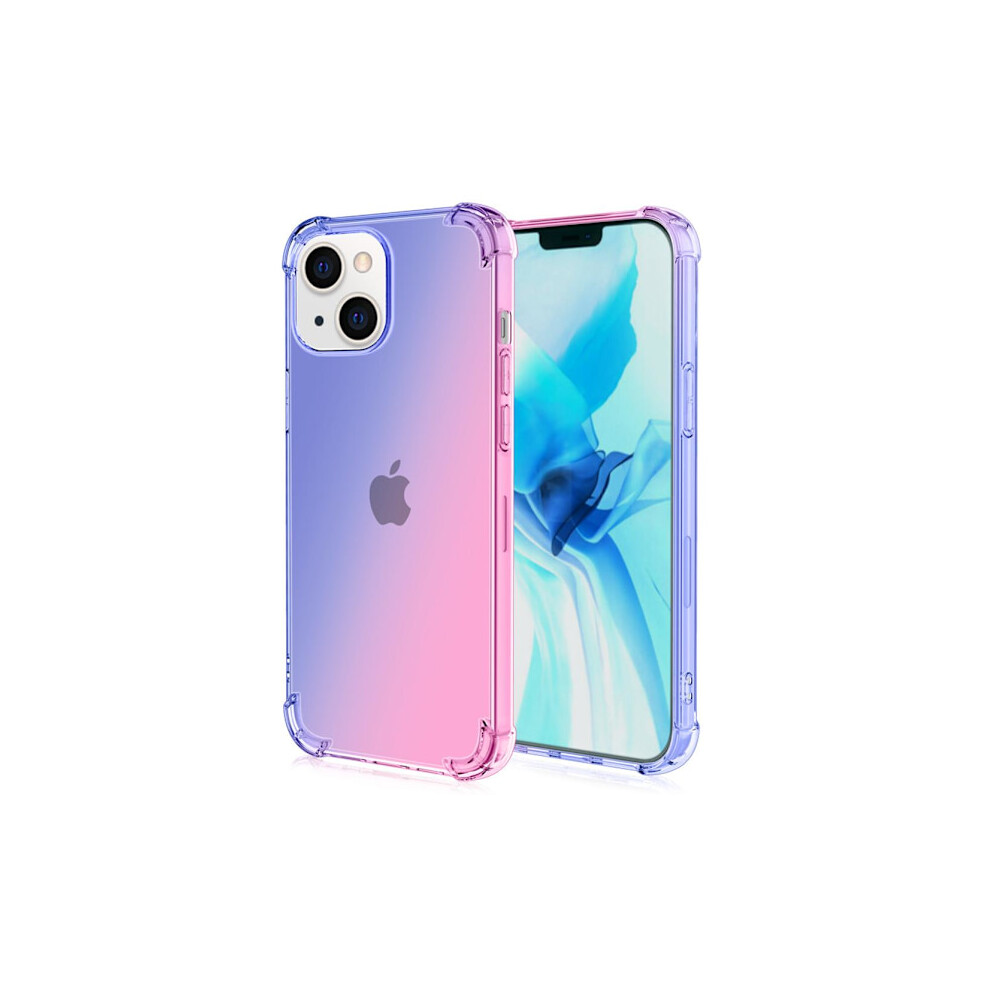 Compatible With Iphone 13 - Stylish Shock-Absorbing Floveme Case Blue/Pink 9004841168661
