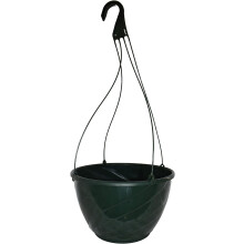Diameter Dark Green Plastic Deco Swirl Hanging Basket (2)