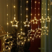 karymi Christmas Window Light Decoration, USB Powered Yellow Glowing LED, Compatible with Indoor Use, Christmas Clearance Cyber Monday