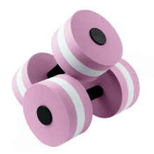 Yesbay 1 Pair Water Aerobics Aquatic Dumbbell EVA Yoga Barbell Exercise Fitness Equipment-Pink