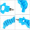 Τρυπάνι τρυπών Novel Shape Comfortable 4mm Εύχρηστα εργαλεία σωληνώσεων Μπλε αξεσουάρ 5