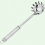 Stainless Steel Pasta Server, Ergonomic Handle, Durable and Reusable Pasta Spoon Strainer 1