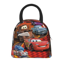 Sac à lunch Cars Flash McQueen, boîte à lunch isotherme portable avec poche avant pour hommes, femmes et adolescents
