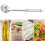 Stainless Steel Pasta Server, Ergonomic Handle, Durable and Reusable Pasta Spoon Strainer 4