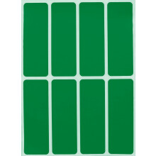 Naklejki Royal Green 3x1 z kodem kolorów, prostokątne, do segregowania, w kolorze zielonym – opakowanie 400 szt.