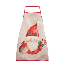 Tablier de cuisine XIUH à manches courtes, décorations de Noël, imprimé artistique sur tissu, motif bonhomme de neige mignon, tablier de Noël
