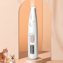 Huisdierpoottrimmer, oplaadbare waterdichte hondentrimmer met LED-lampje, geluidsarme microprecisietrimmer voor honden en katten, geschikt voor alle
