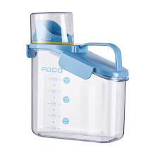 Distributeur de cĂ©rĂ©ales en plastique ajkijo 1,6 L avec verre doseur et bec verseur pour le rangement des aliments dans la cuisine, rĂ©cipient Ă
