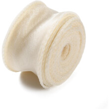 Panglică de organza cu sclipici bej, 10 yarzi, 1,5", material iridescent cu plasă tip coadă de pește pentru buchete de nuntă, ambalare cadouri,