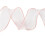 Fita de organza bege com glitter, 10 jardas (9,14 m) de comprimento e 1,5 polegadas (3,81 cm), tecido de malha iridescente em formato de cauda de 8