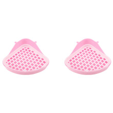 2X Rabbit Toilet Litter Tray,Small Animal Toilet Corner Potty, Pet Litter Trays Corner for Rabbit, Hamster (Pink)