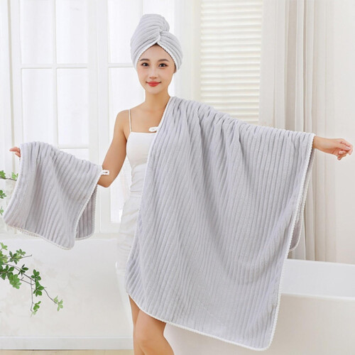 Σετ XIUH Home Textile Coral3 τεμαχίων: Πετσέτα μπάνιου, Πετσέτα προσώπου, Σκουφάκι ντους - 1