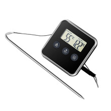 Digitales Fleischthermometer mit Timer, digitales Thermometer, Backthermometer, Temperaturanzeige für die Küche, schickes Thermometer
