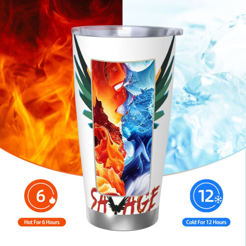Logan Paul20oz Tumbler, Κούπα ταξιδιού καφέ από ανοξείδωτο ατσάλι με μόνωση κενού, Κούπα 2
