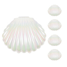 Yuanmiaoke5Pcs Boîtes à bonbons coquillages, contenants pour cadeaux de fête, supports de rangement pour bijoux