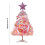 Mini árvore de Natal rosa com estrela e bolas, decoração natalina de mesa aveludada, compatível com decoração de quarto de meninas. 3