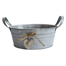 CIYISON Bidon à lait galvanisé Vase antique rétro Jardinière en métal Rustique Vintage Primitif