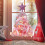 Mini árvore de Natal rosa com estrela e bolas, decoração natalina de mesa aveludada, compatível com decoração de quarto de meninas. 6