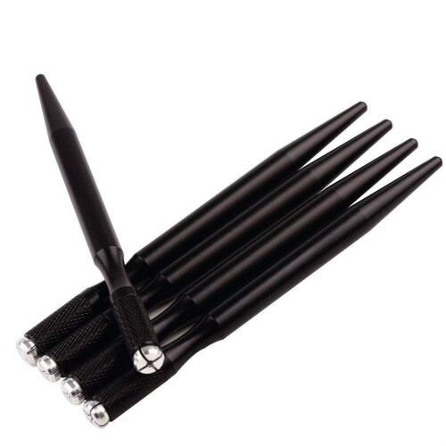 Matte Black Microblading Pen Set with LockPin, Ergonomic Grip, Precision for Eyebrow Tattoo 2