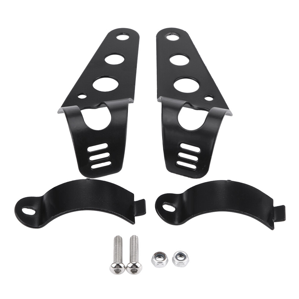 Motorcycle Headlight Mount Bracket Universal Fit Stainless Steel Adjustable Fork Tube Clamp For Harley Honda Yamaha Suzuki Triumph Kawasaki, Easy 9138057213980