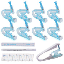 Ear Piercing Kit with 8 Disposable Safety Guns and Stainless Steel Studs for Girls Women Men