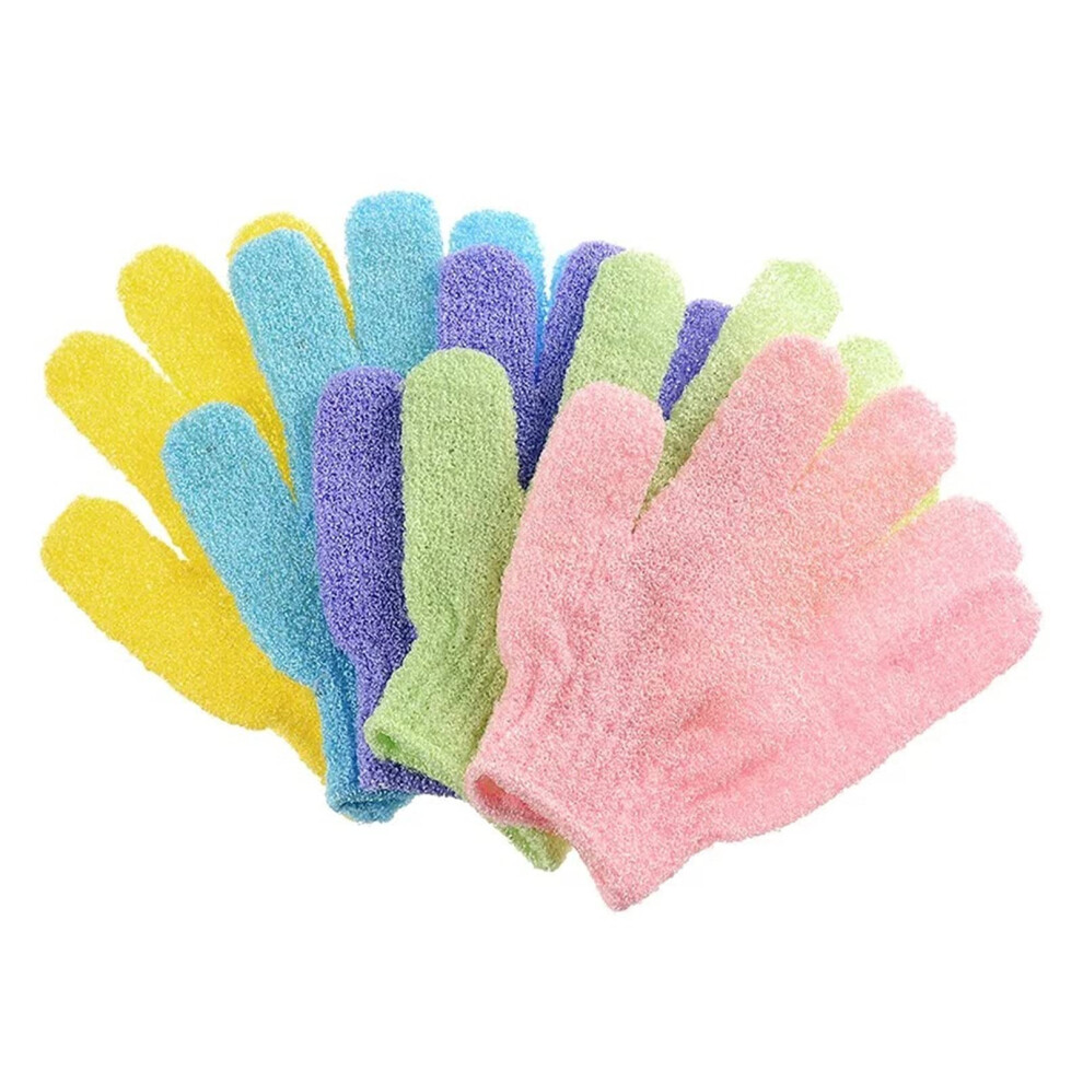 Exfoliating Bath Gloves 5pcs Gentle Skin Scrub Mitt for Shower and Dead Skin Removal