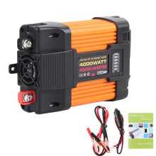 Power Inverter for Heavy Duty Supporting, Multi-Protection 4000W Peak Power Modified Wave Converter with 2 USB Ports 1 AC Outlet for Vacations
