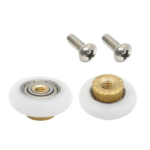 Shower Door Rollers Set of 2 Replacement Wheels for Bathroom Sliding Doors, 23mm Diameter 2