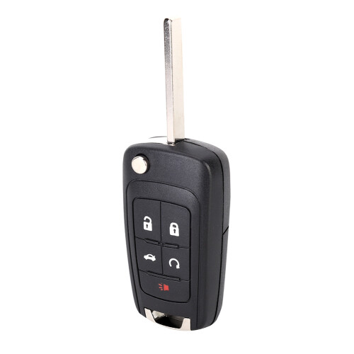 Étui de remplacement pour télécommande de clé de véhicule Chevrolet, coque rabattable pour télécommande d'entrée sans clé compatible avec 1