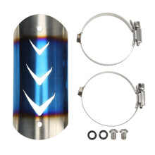 Heat Shields Pipe Shield, Stainless Steel Heat Shield Cover for Motorcycle with Intimate Protection, Exhaust Muffler Pipe Protector Universal Fitment