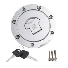 MotoLock Universal Fitment, High Durability Stainless Steel Ignition Switch Fuel Cap Lock Set With Key For Cbr600rr 2003-14, Cbr600f4 F4i 2001-2006,