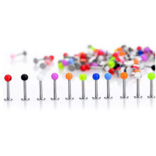 90 Pcs Body Piercing Jewelry Set Acrylic and Stainless Steel Rings Mixed Styles for Multi Piercings
