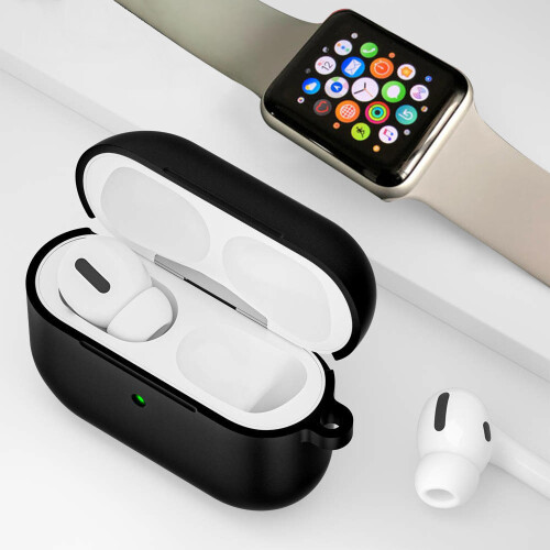 Θήκη σιλικόνης για Airpods Pro, μαύρο προστατευτικό κάλυμμα ανθεκτικό στους 2