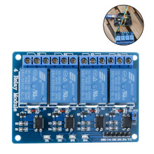 Bedienfeld, 4-Kanal-Relaismodul mit aktiver Low-Triggerung für mikrocontrollerkompatible Automatisierung