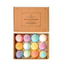 12 Piece Bath Bomb Gift Set with Essential Oils, Moisturizing Natural Oils, Relaxing Spa Experience