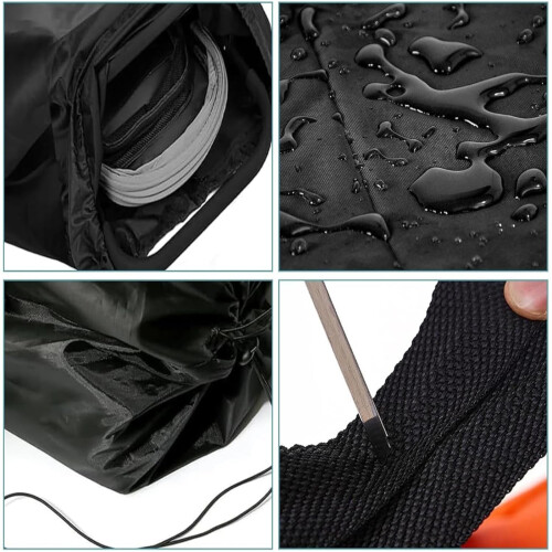 Pram Bag, Waterproof Stroller Bag with Drawstring Closure and Foldable Design for Air Travel 2