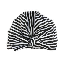 Waterproof Shower Cap for Women Adjustable Fit Reusable Large Hair Protection Stripe Design
