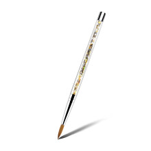 Kolinsky Acrylic Nail Brush Size 8 for Precise Acrylic Application with Oval Sable Hair and Glitter Handle
