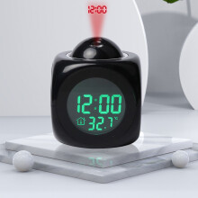 Despertador com projeção Viflosae e estação meteorológica, visor LED colorido, compatível com as ofertas da Cyber Monday de 2024.