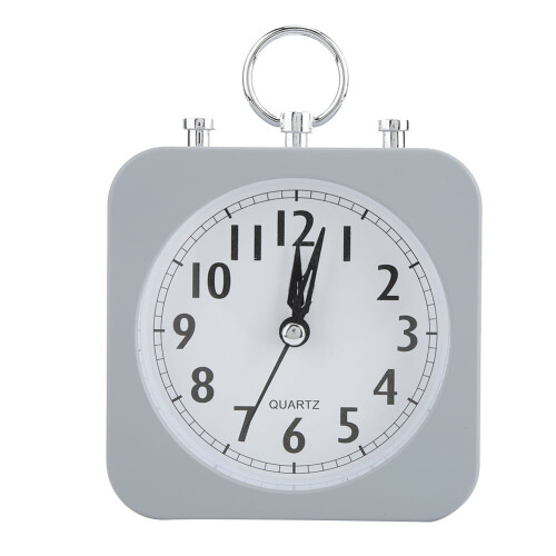 DEWIN Alarm Clock, Vintage Retro Classic Silent Desktop Alarm Clock(Gray)