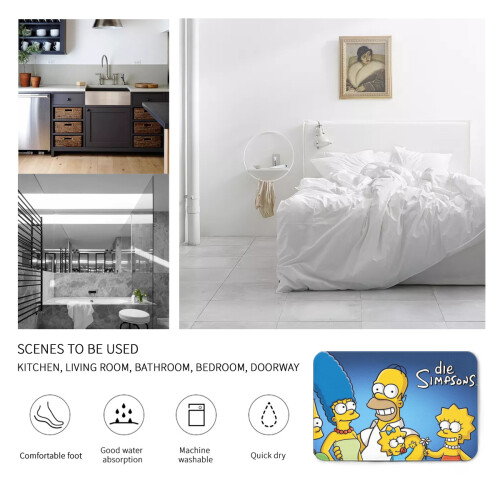 Simpson Carpet χαλί μπάνιου, χαλί κουζίνας, αγόρια, κορίτσια, παιδιά, βρεφικό 2
