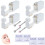 4Pack Disposable Nose Piercing Kit with Builtin Studs, Self Piercing Gun for Home Use White Pink 1