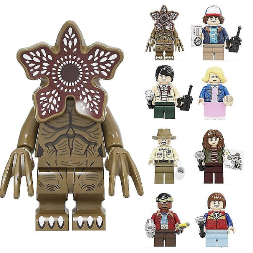 8 τεμάχια/σετ Mini Stranger Things Συναρμολογημένα Παιχνίδια με Τουβλάκια, Ανθρωποειδείς