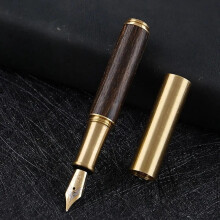 Caneta-tinteiro de bolso mini em madeira de sândalo, escrita suave e requintada, ideal para caligrafia, 0,26 mm, caneta de luxo para negócios e