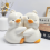 Χαριτωμένες διακοσμητικές βιβλιοθήκες Hug Ducks, βιβλιοθήκες ρητίνης για ράφι, 4