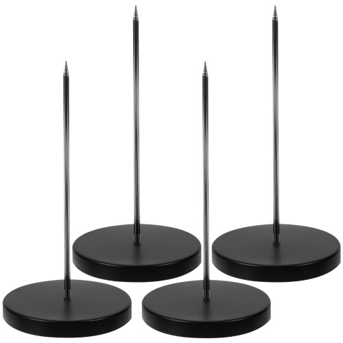 ITSELFER 1 Set 4Pcs Detachable Receipt Holders Desktop Paper Menu Holders (Black)