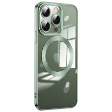 Galwanizowane, przezroczyste etui magnetyczne do modeli iPhone 16, Pro Max 2024, ładowanie bezprzewodowe, odporne na wstrząsy, lekkie, z folią na