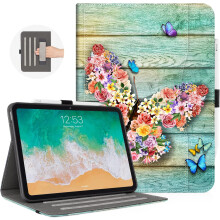 Capa compatível com iPad de 10ª geração, para meninas e mulheres, com porta-lápis, alça de mão e bolso.