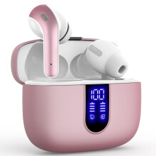 Cluasáin Bluetooth Gan Sreang Fíor-Am Súgartha 65U, Taispeántas Cumhachta, IPX7 Uiscedhíonach, Cás Muirir Gan Sreang, Micreafón, Ag luí le